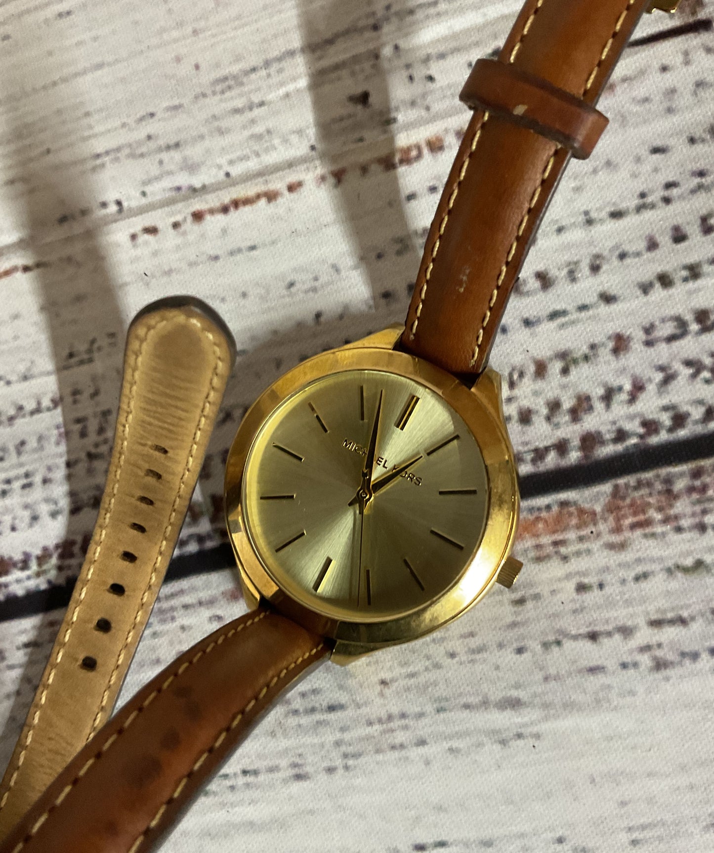 MICHAEL KORS MK2256 Stainless Steel Brown Leather Wrap Band Watch