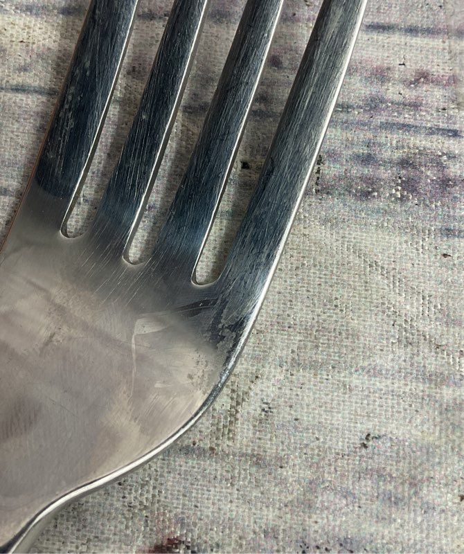 Laslo Mikasa Continental Set of 12 Stainless Steel Dinner Forks Black Gold