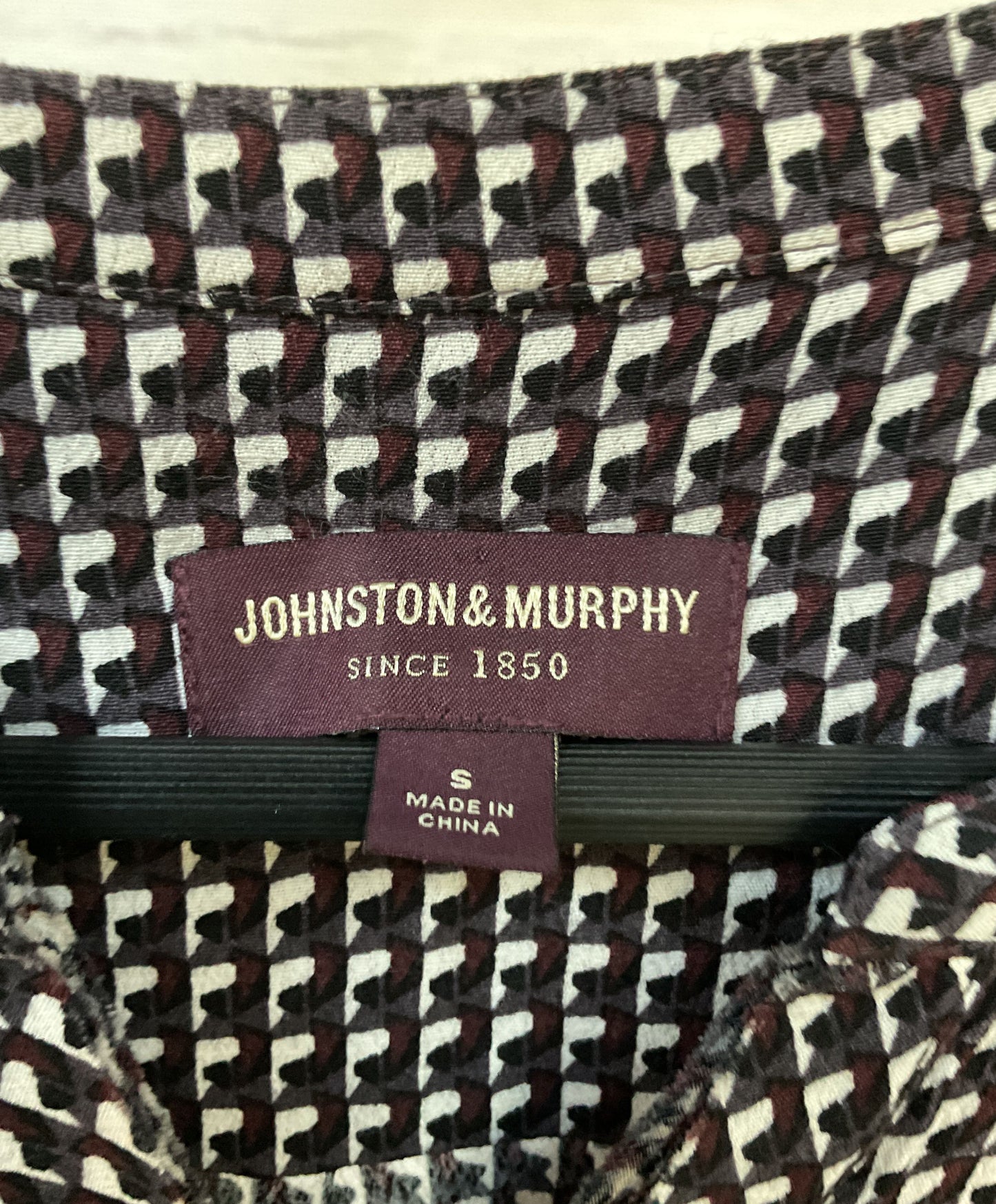 Johnston & Murphy Women's Brown Long Sleeve Geometric Print Dress Size S