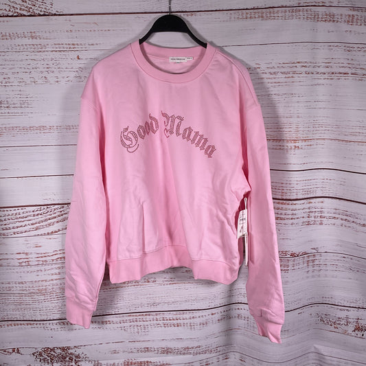 Good American Pink Good Mama Studded Sweatshirt - Size 2 New W/ Tags