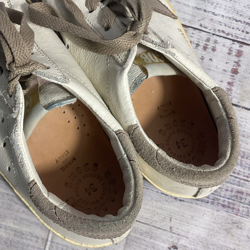 Golden Goose Superstar White/Gray Children's Sneakers Size 34 IT/2Y US