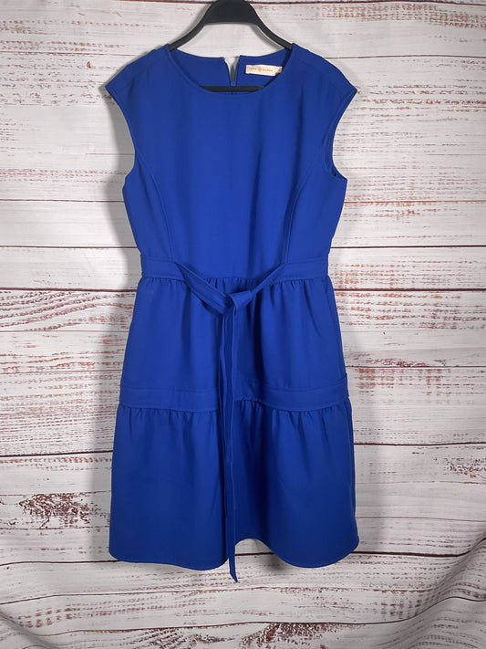 Tory Burch Blue Belted Sleeveless Dress - Size 4