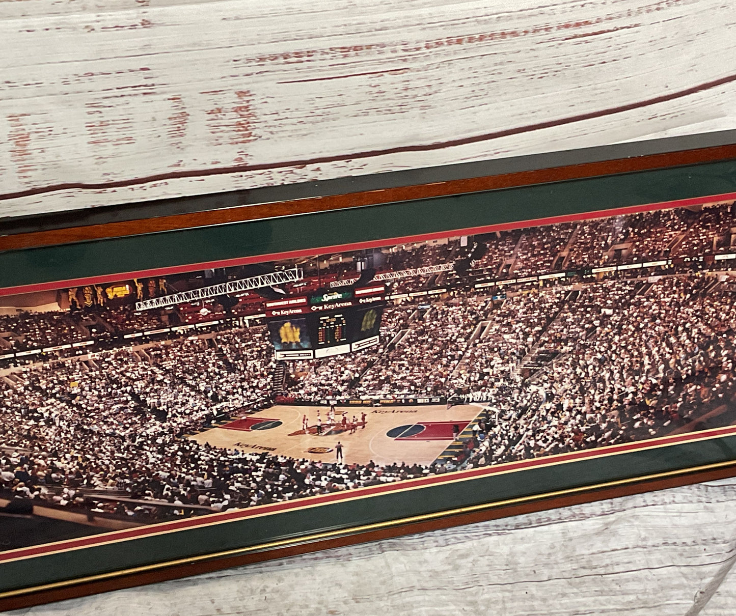 NBA Finals 1996 Chicago Bulls V Seattle Panoramic Photo Signed By Brad Lapayne