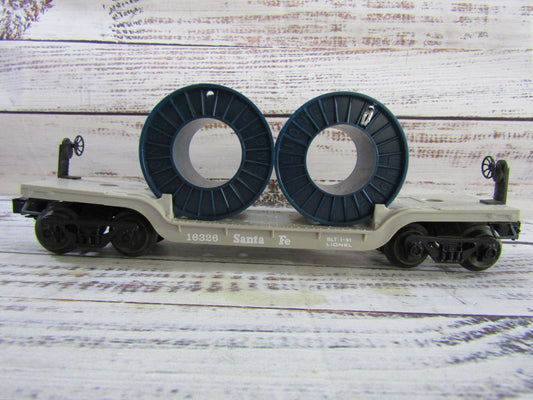 Lionel 16326 Santa Fe Flatcar With Cable Reels