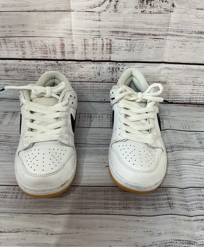 Men's Nike SB Dunk Low "White Gum" White Sneaker Size 8.5
