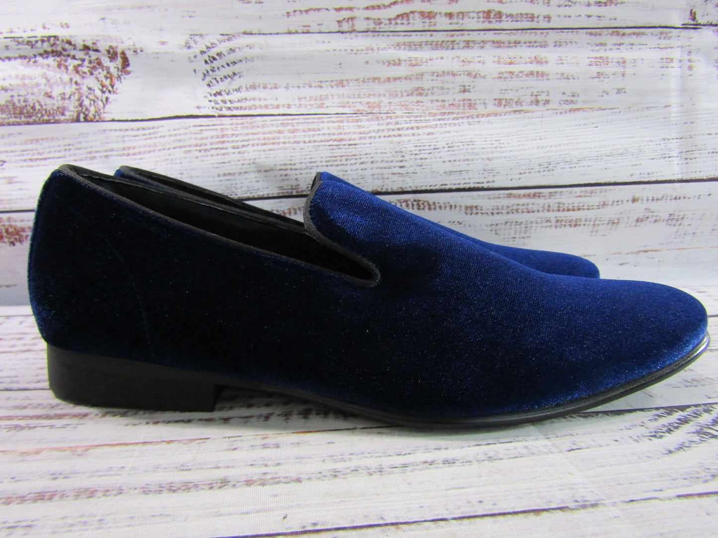Steve Madden Laight Men's Navy Blue Velvet Loafers Size 8