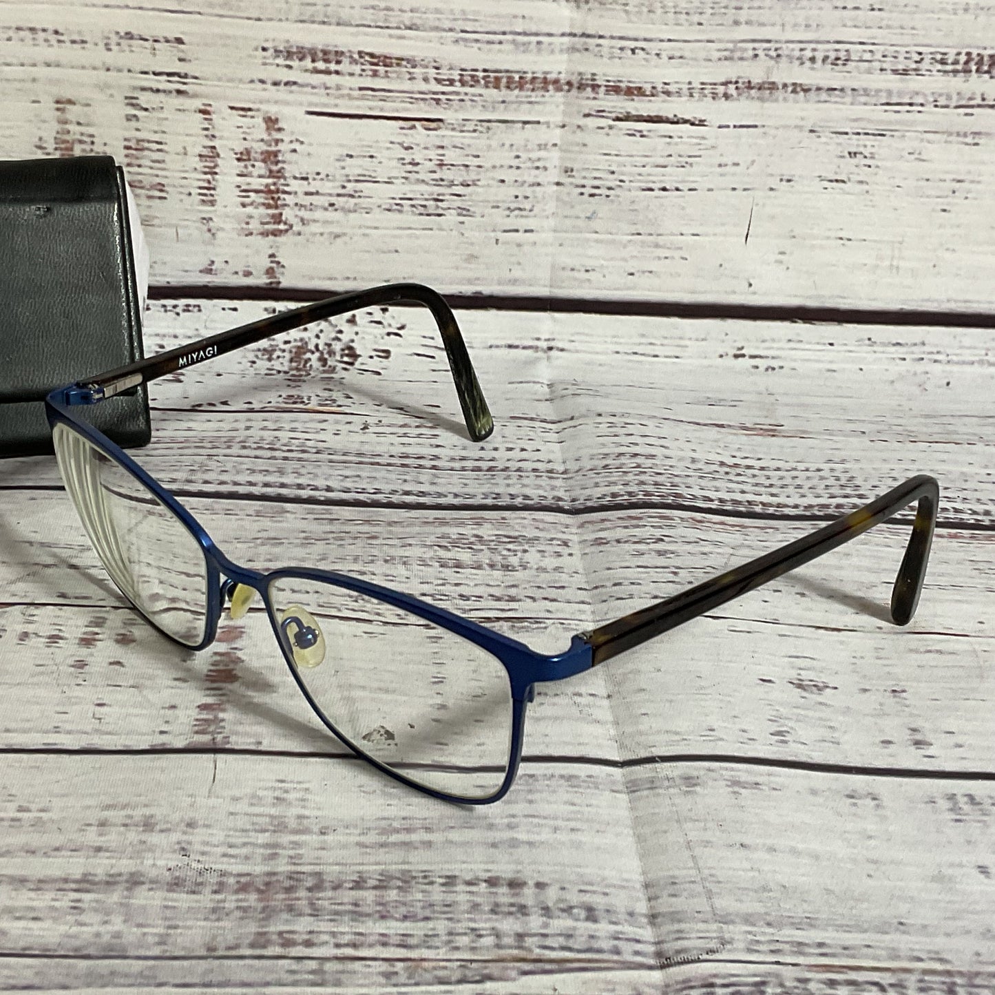 MIYAGI Heidi 1516 Blue Eyeglasses with Case- 54[ ]16 140 (FRAMES ONLY)