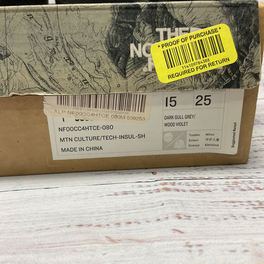 North Face Alpenglow Purple Waterproof Snow Boot Toddler Kids Size 8