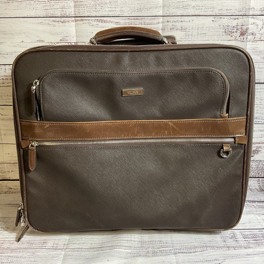 TUMI #73003B Brown Leather Carry-On Suitcase