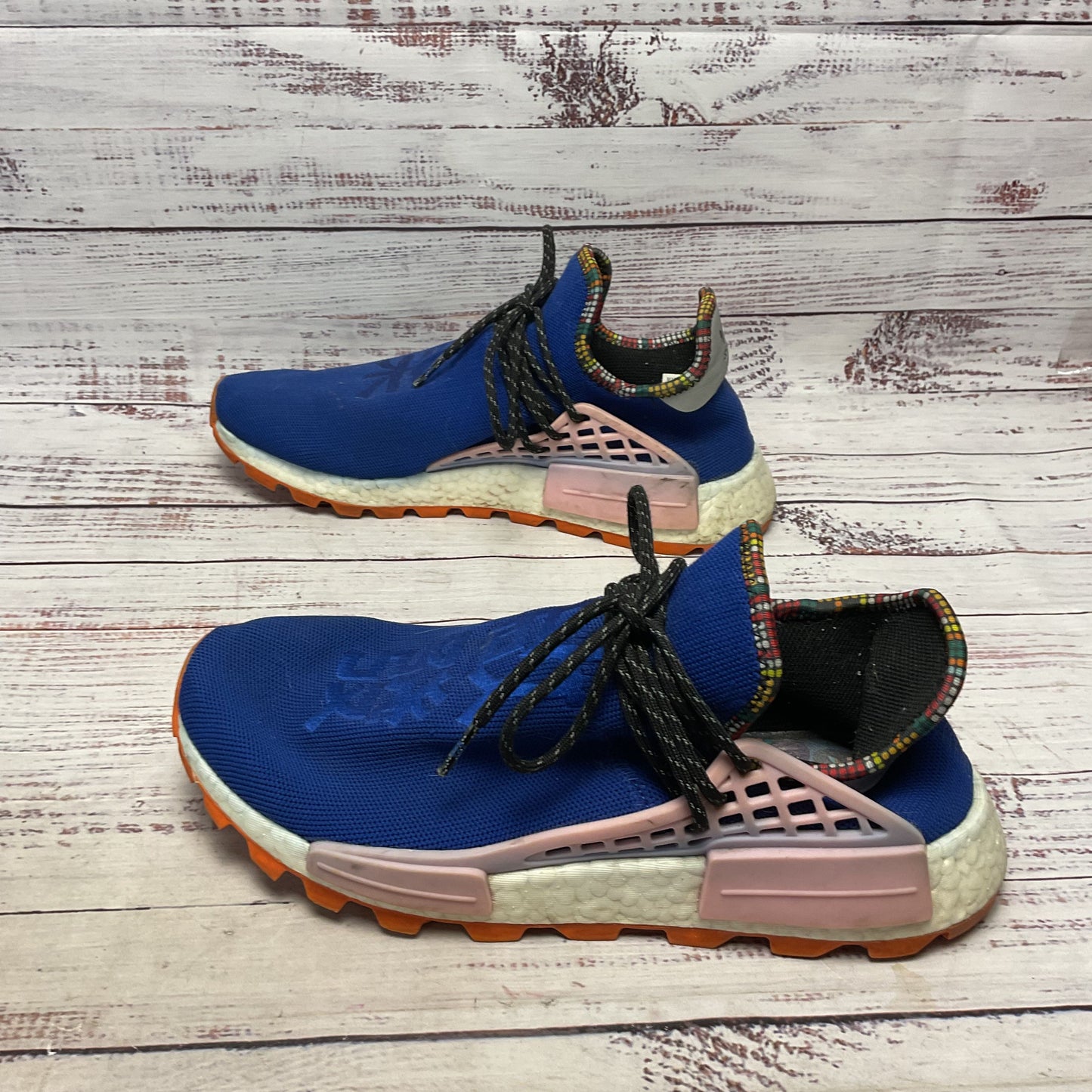 Adidas Pharrell Williams NMD Human Race Inspiration Blue Sneaker Shoe Men 9.5