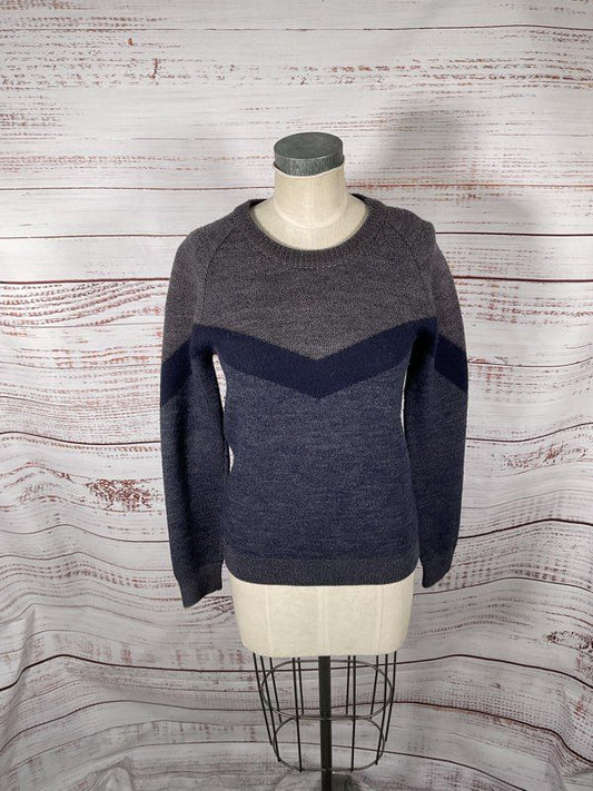 IRO Women's 100% Wool Pullover Grey Blue Sweater Size S