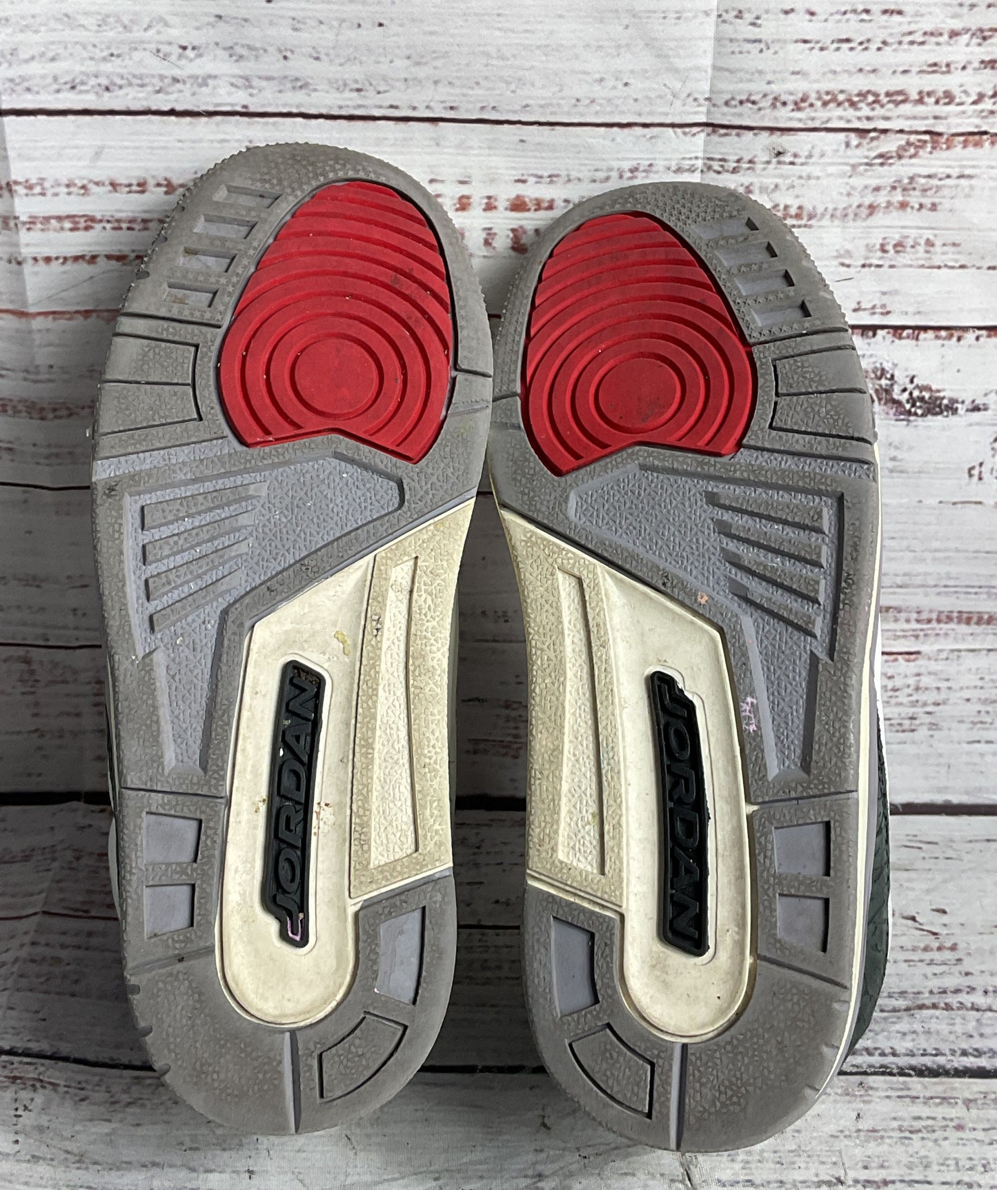 Nike Air Jordan 3 Retro Unisex Kids Sneakers Cement Grey 2Y