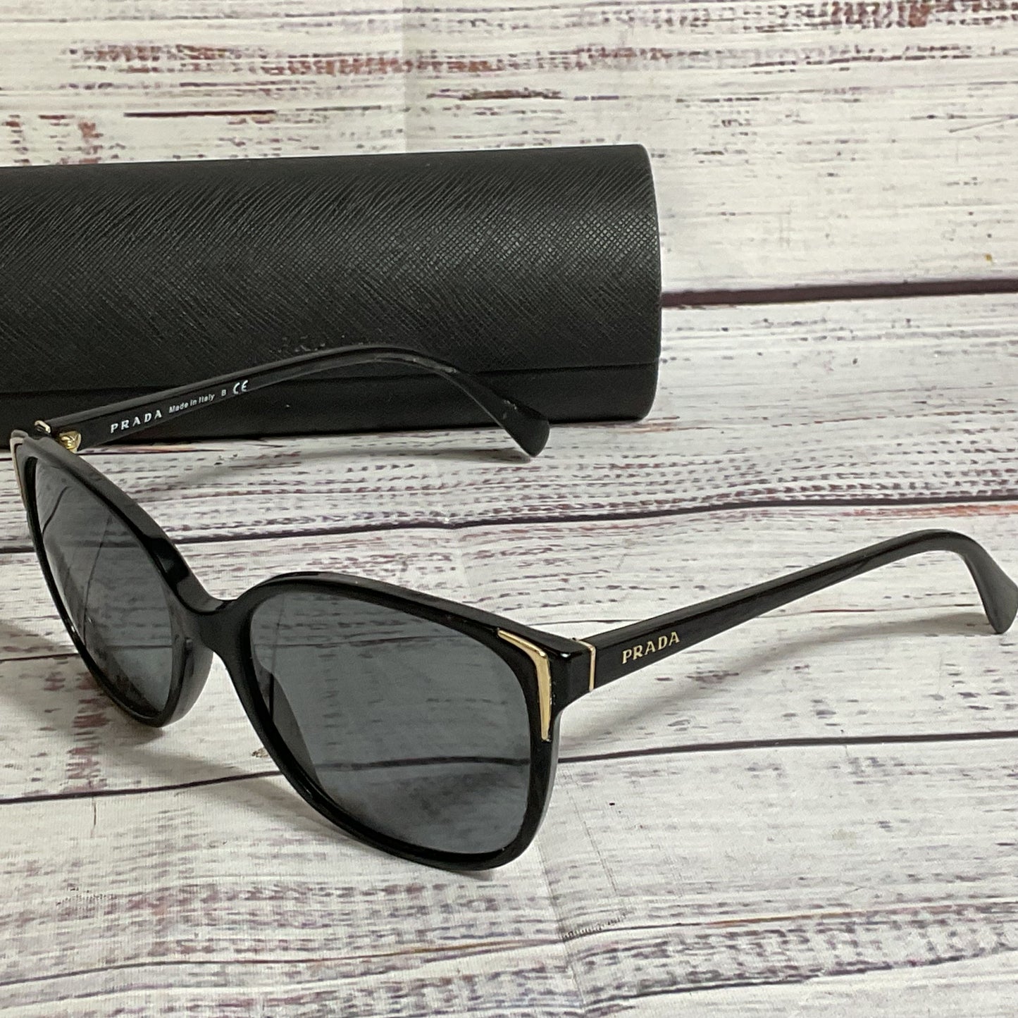 PRADA SPRO10 Women's Black Sunglasses with Case- 55[ ]17 140 (FRAMES ONLY)