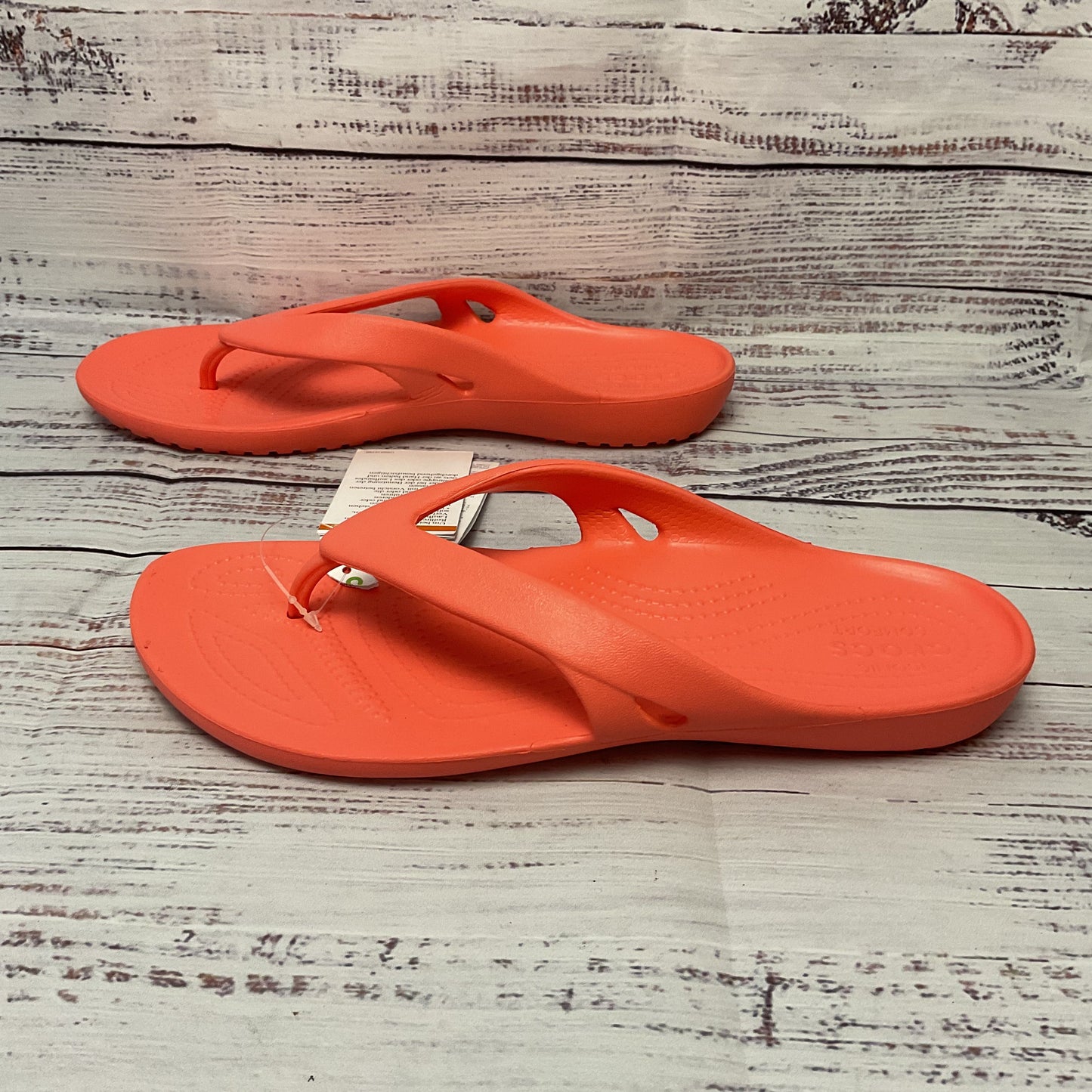 Crocs Iconic Comfort Kadee II Salmon Pink Flip Flop Sandal Women 10 New W/ Tag