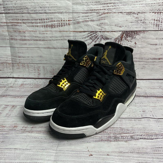 Nike Air Jordan 4 Retro Royalty Black Gold Sneaker Men's Size 8