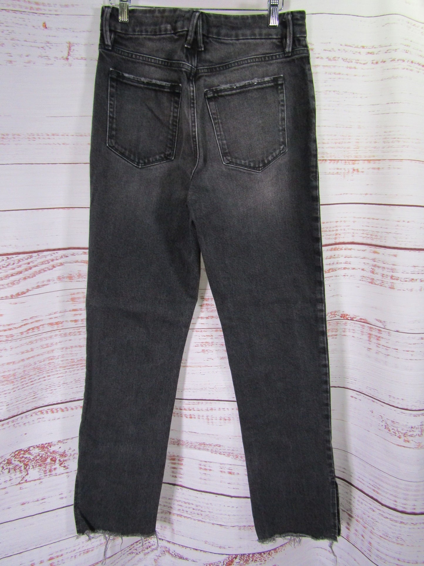 Good American Good Boy Women's Black Distressed Jeans Size 28