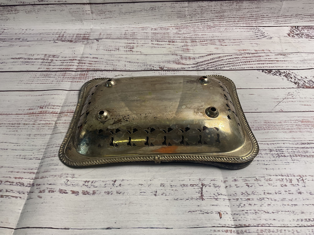 Vintage Yeoman Silver Plated Over Copper Tray With Handle Made In England