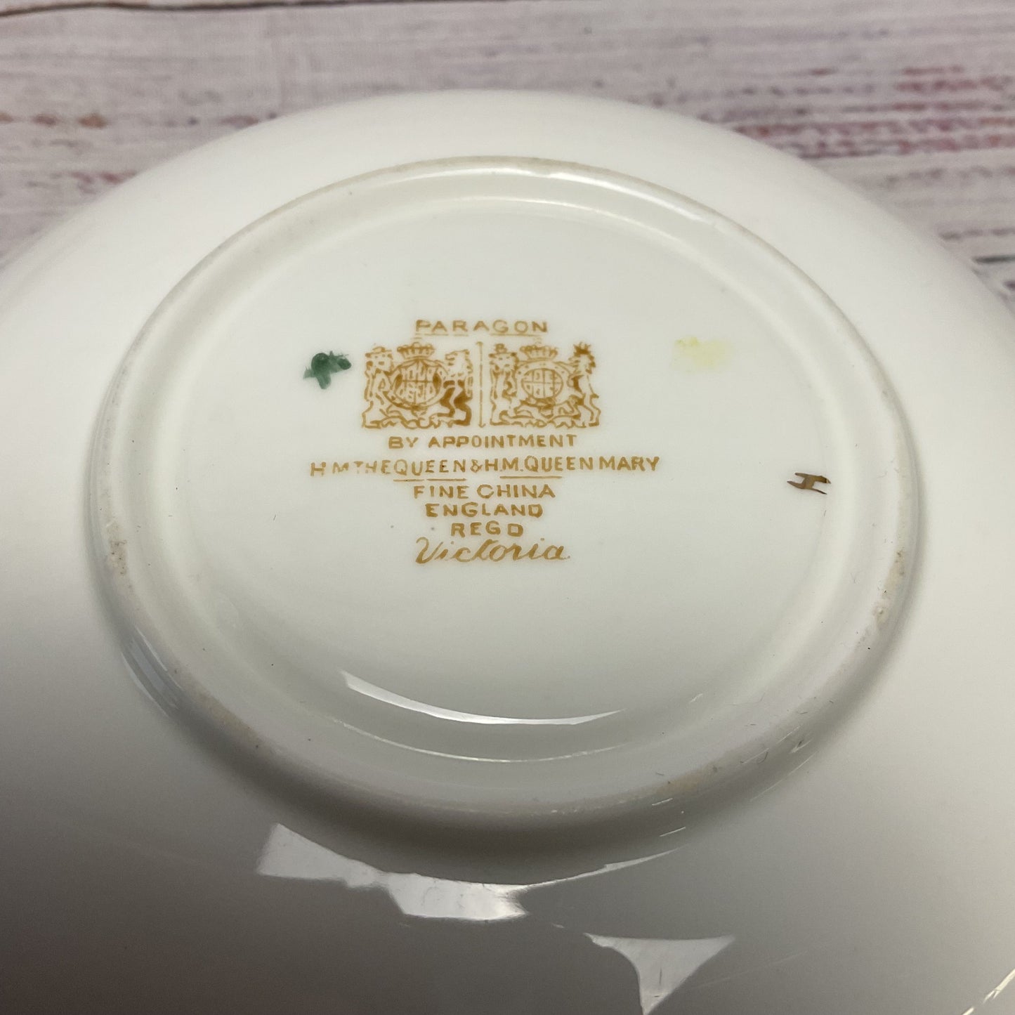 Paragon Victoria Rose Pattern Saucer H.M. The Queen & Queen Mary 5.25"