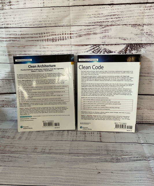 Clean Architecture and Clean Code Software Books (Robert C. Martin Series)