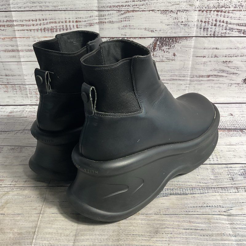 Charles & Keith Black Leather Platform Chelsea Boot Men's Size 11