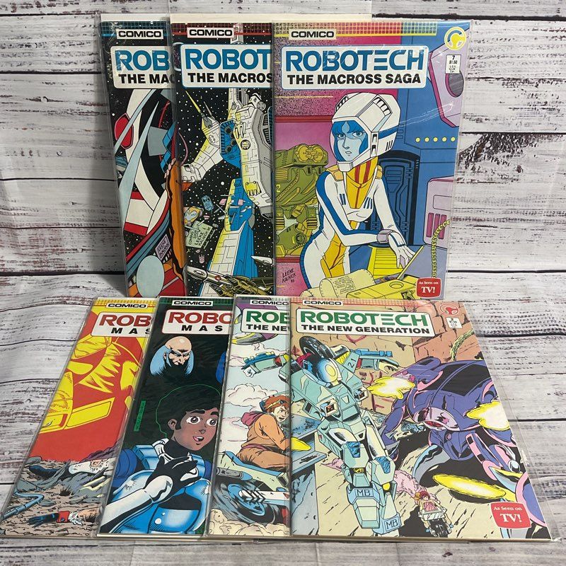Lot Of 7 Vtg. Robotech Macross Masters New Gen Ungraded Comic Books