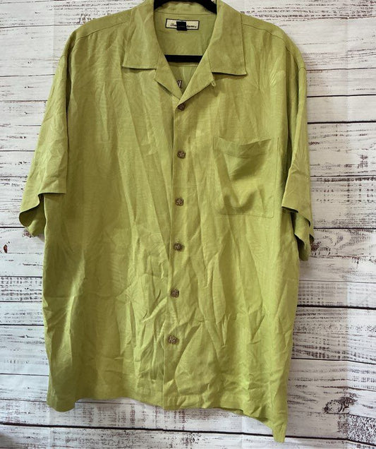 Men's Tommy Bahama Lime Green Silk Shirt Size L