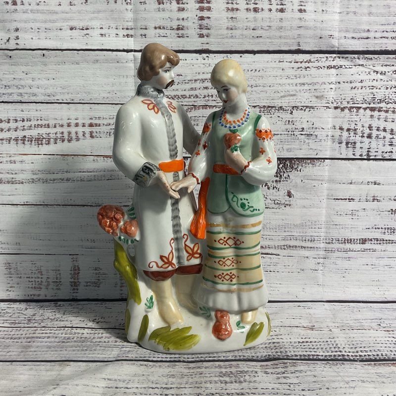 Vintage Ussr Bride & Groom Russian Porcelain 10" Figurine Statue