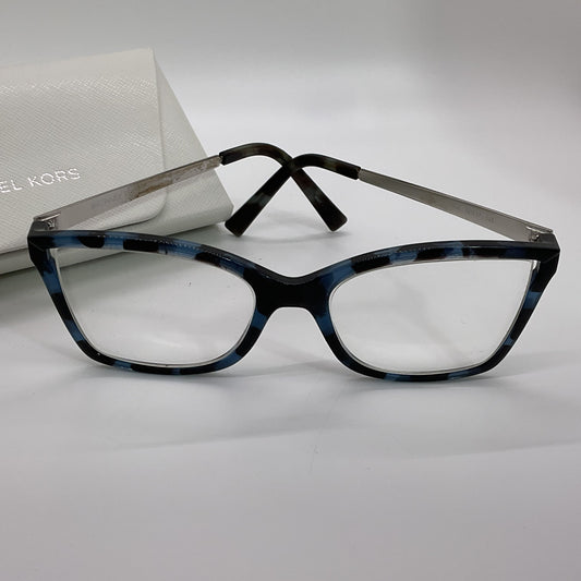 MICHAEL KORS MK4058 Caracas Blue Rectangle Eyeglasses- 52[ ]17 135 (FRAMES ONLY)