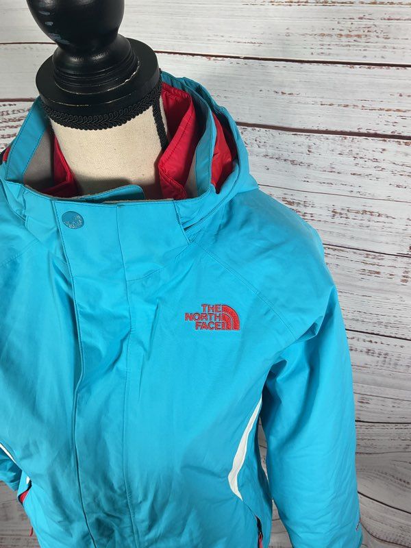 The North Face Blue Tri-Climate Jacket HyVent Hooded Parka Girls 14/16 Large