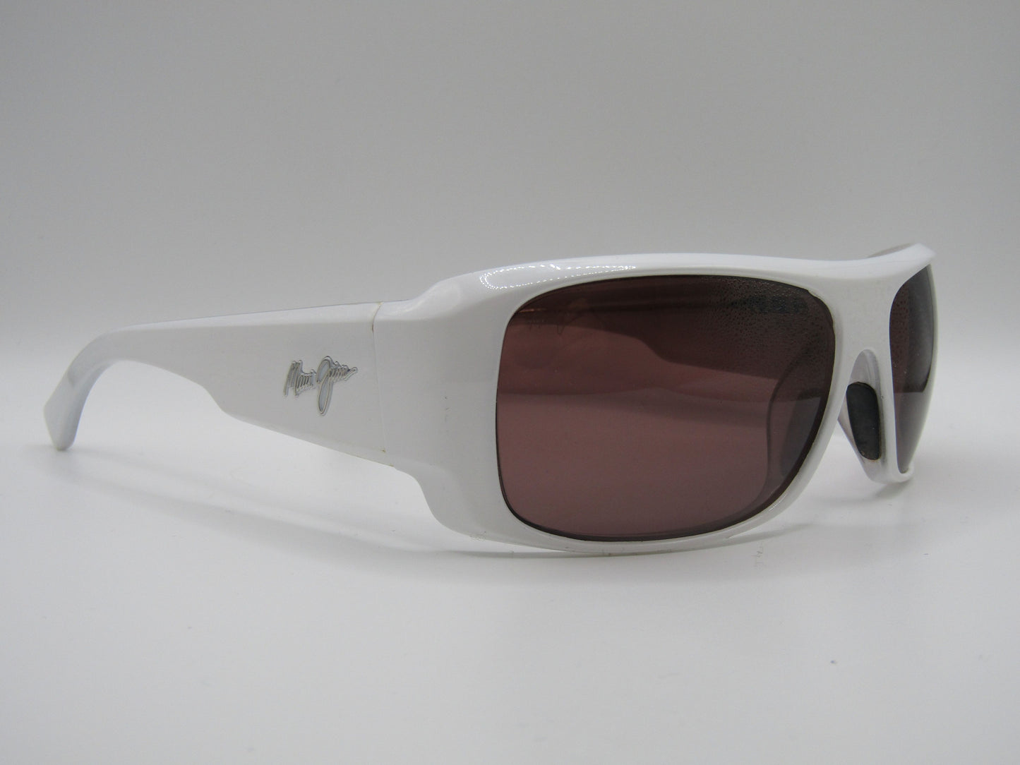 Maui Jim Five Caves White Sport Wrap Sunglasses Frame Made in Italy