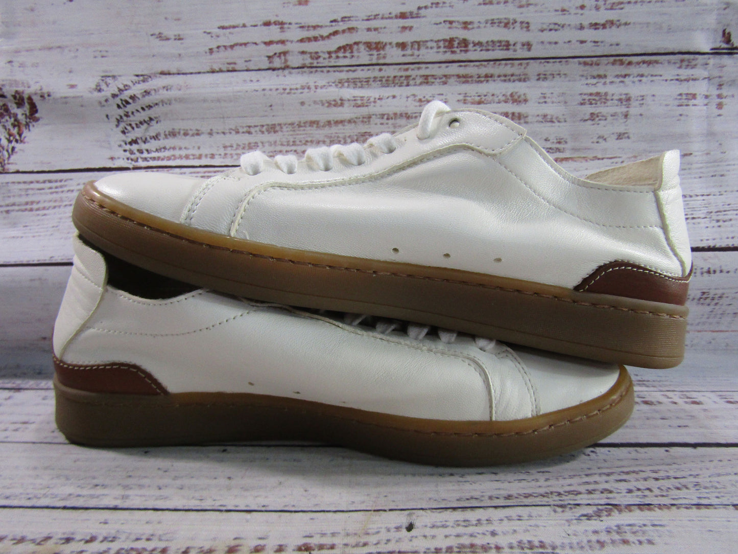 Sam Edelman Jayme Women's White Leather Low Top Sneakers Size 8
