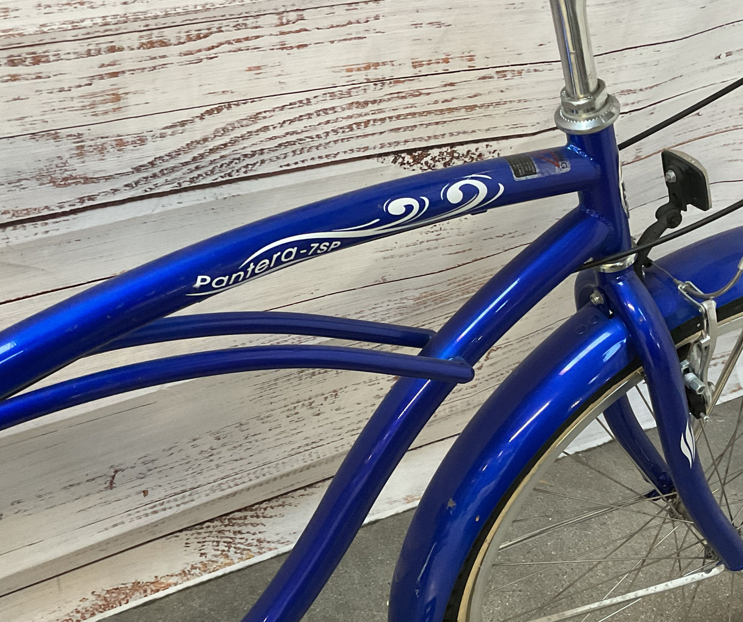 Micargi Pantera 26 Inch Women's Beach Cruiser Bike Blue