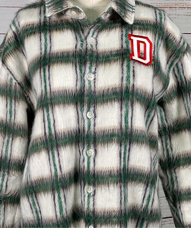 Forever 21 x Disney Donald Duck Fuzzy Plaid Jacket Multicolor M