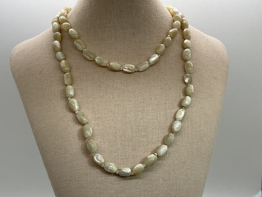 Mother of Pearl Beaded Necklace- 38"