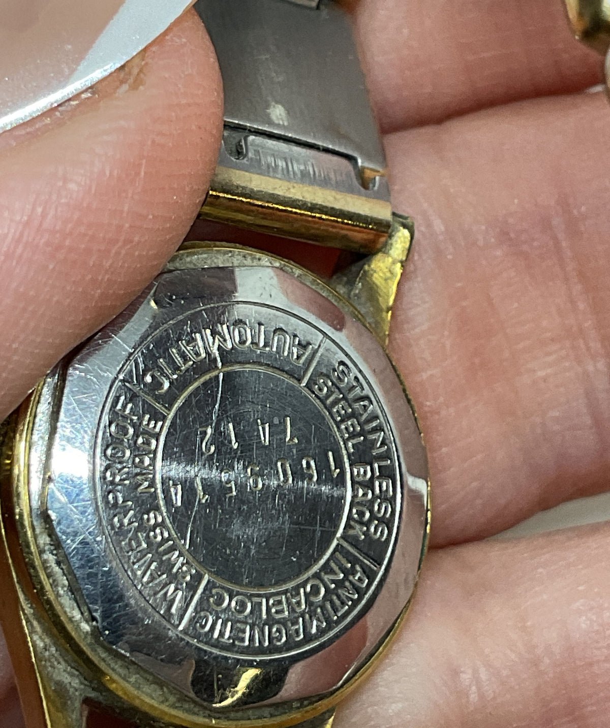 SILVANA Gold Plated Vintage Automatic Watch As Is