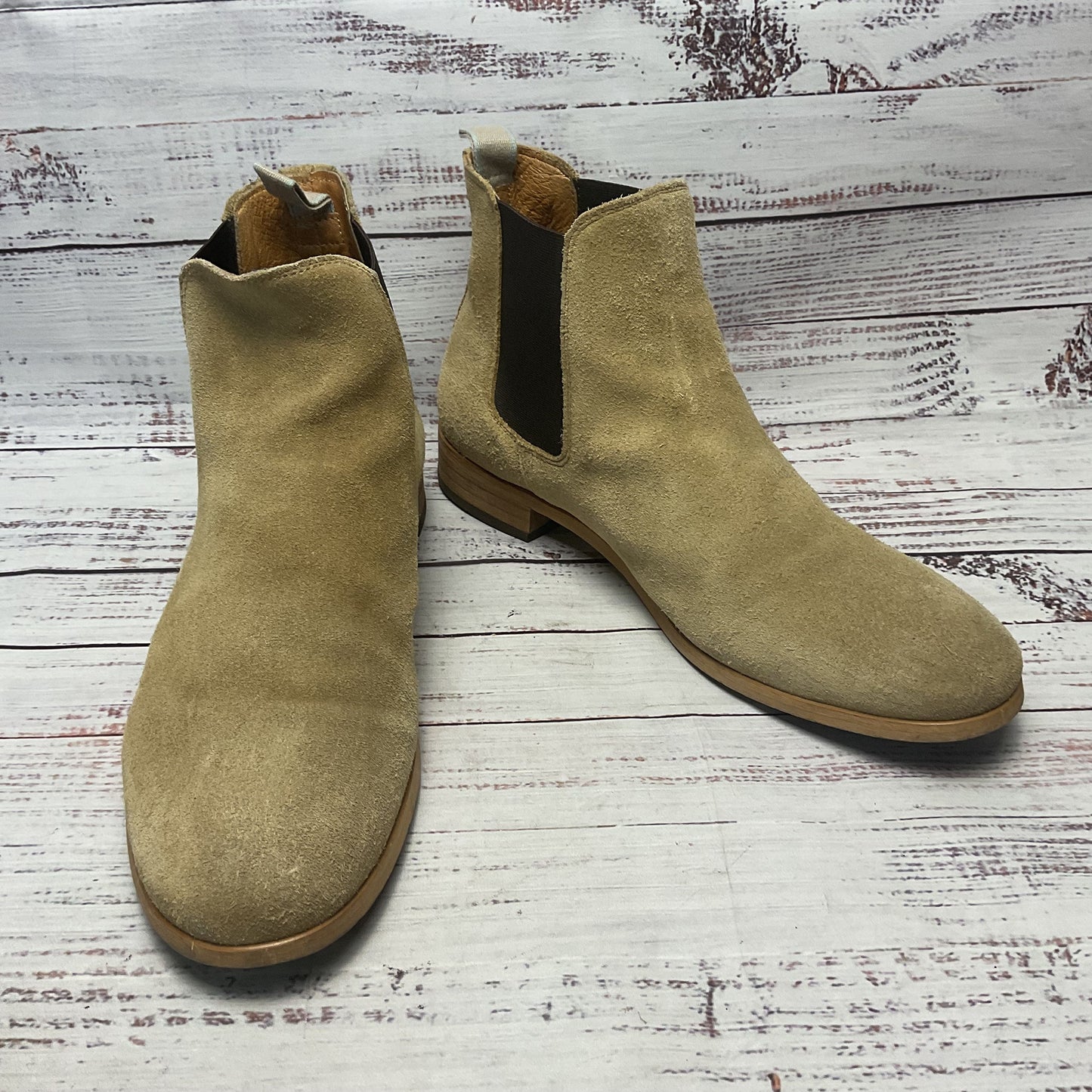 Shoe the Bear Beige Suede Chelsea Boot Men 10