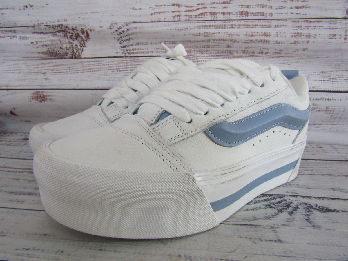 Vans Knu Stack Women's Smarten Up White & Blue Platform Sneakers Size 9
