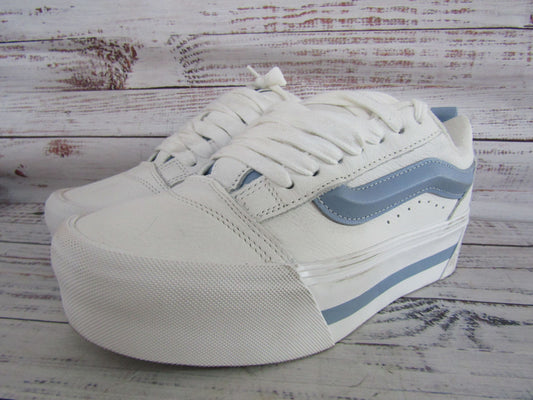 Vans Knu Stack Women's Smarten Up White & Blue Platform Sneakers Size 9