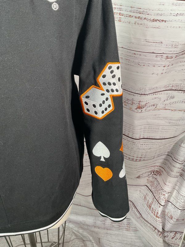 Jack Daniel's Old NO7 Brand Men's Las Vegas Themed Black Zip UP Jacket Size L