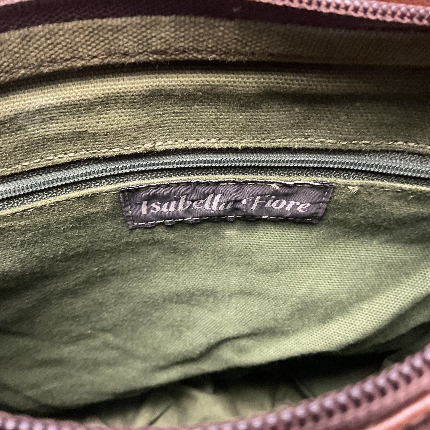 Isabella Fiore Floral Print Rhinestone Canvas Leather Tote Purse 11"x4"x11"