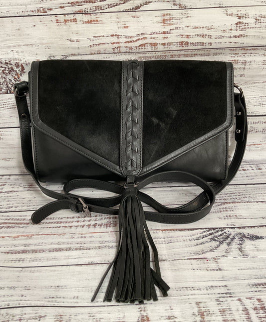 Hidden Land Women's Black Leather Crossbody Shoulder Bag