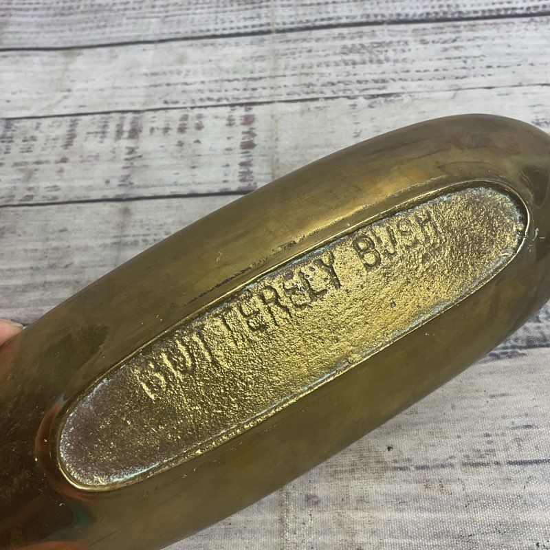 Butterfly Bush Vintage 10" Brass Leaf Tray