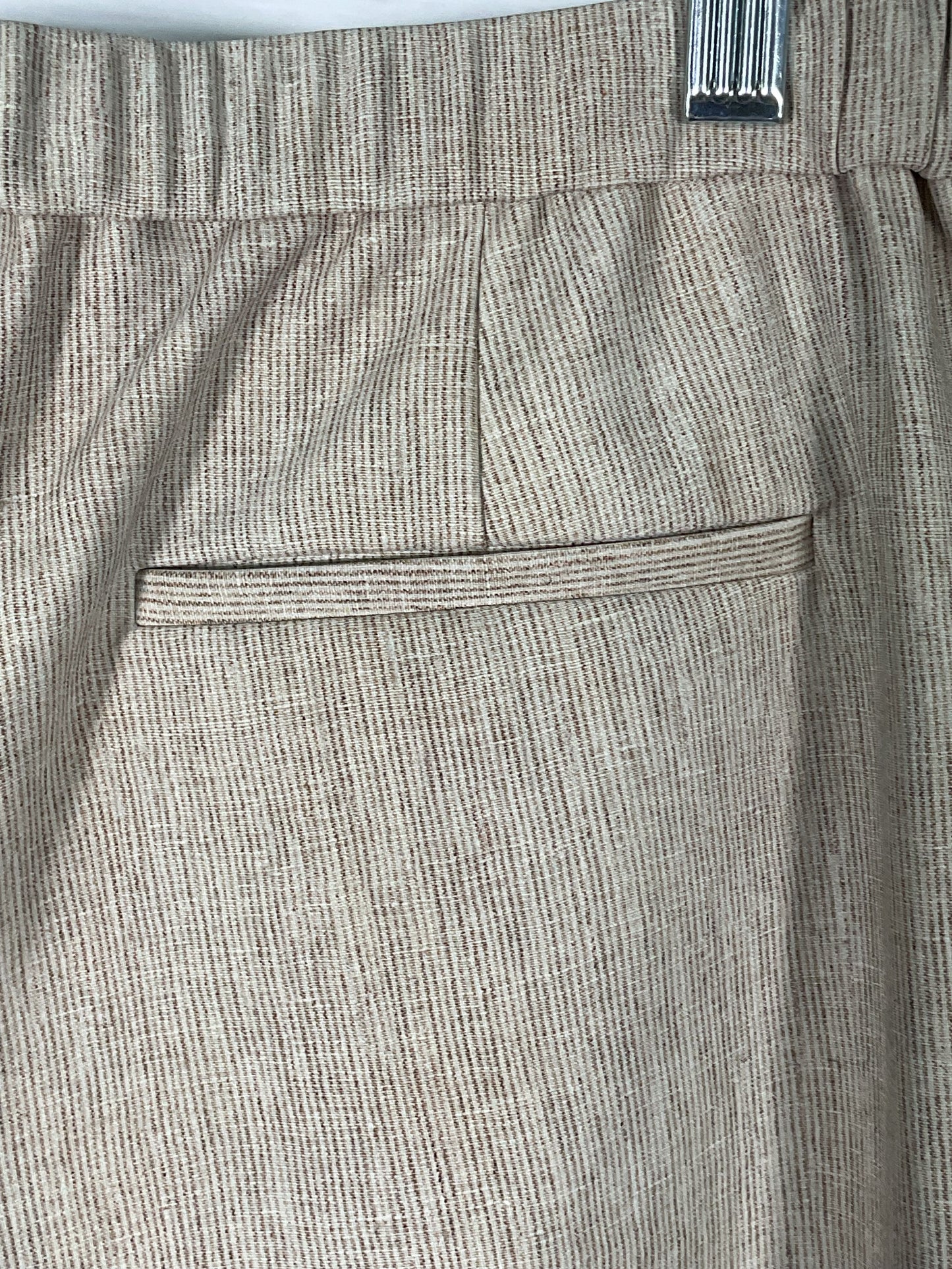 Theory Beige Striped Elastic Waist Trousers - Size 6