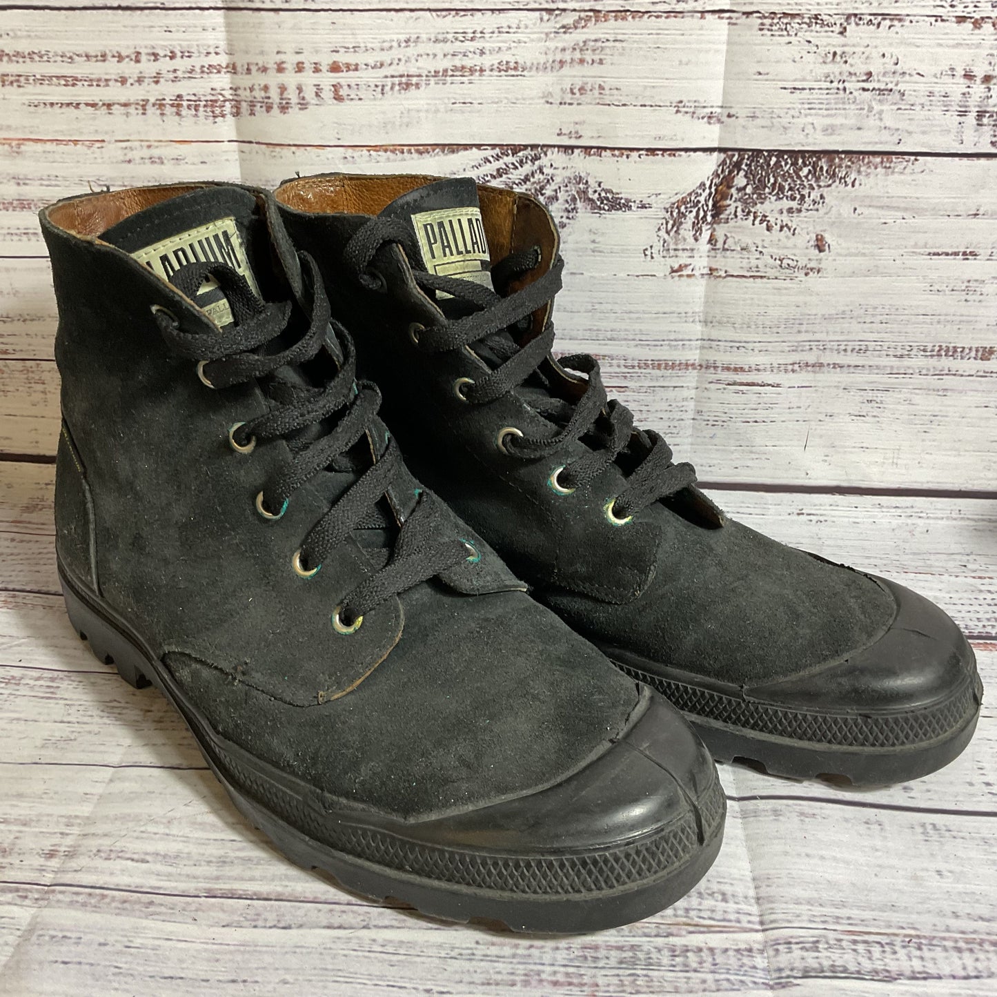 PALLADIUM Men's Black Suede Boots- SZ 44