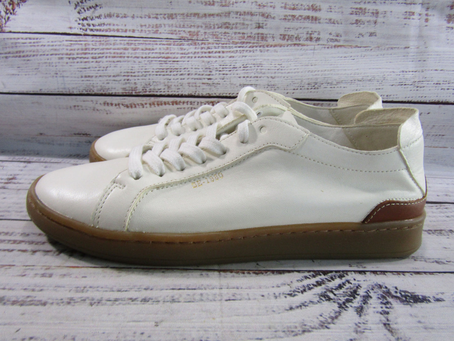 Sam Edelman Jayme Women's White Leather Low Top Sneakers Size 8