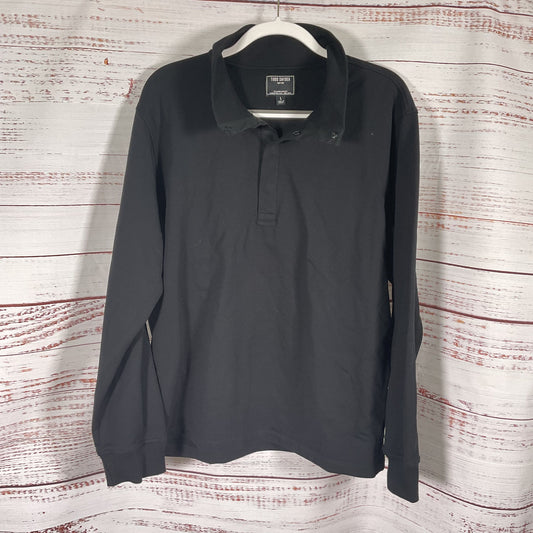 Todd Snyder Quarter Snap Cotton Black Long Sleeve Shirt - Size L