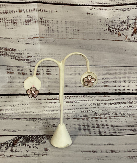 Hermione Yule Ball Pink Flower Stud Earrings TM& WBEI