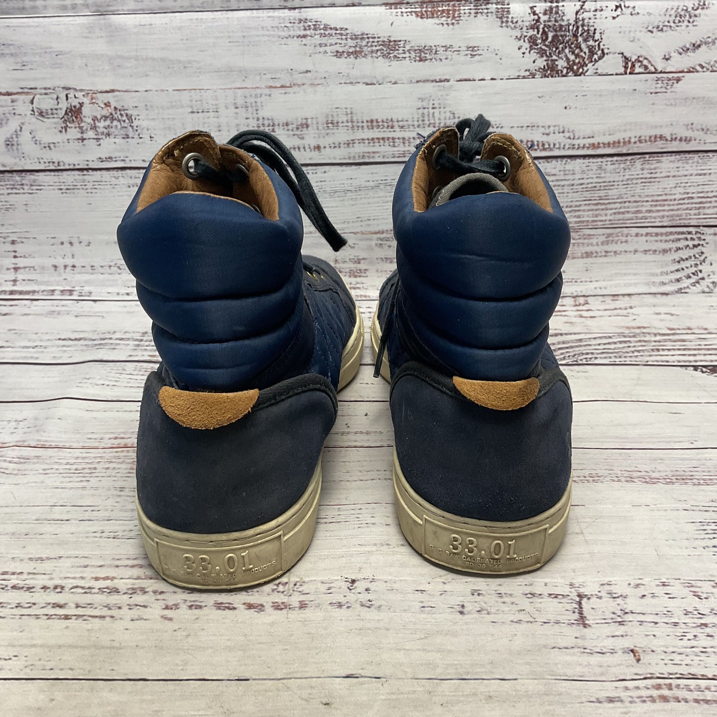 G-Star Raw Blue Quilted Nylon Hi-Top Sneaker Casual Shoe Men Size 13