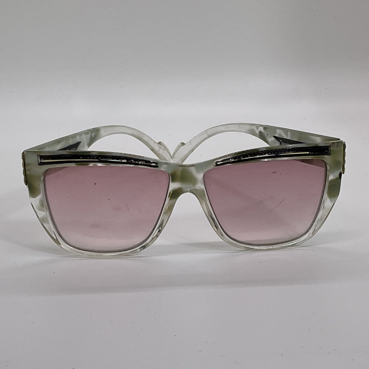 VTG. LEONARD Paris Women's Acrylic Lucite Oversized Sunglasses- FRAMES ONLY