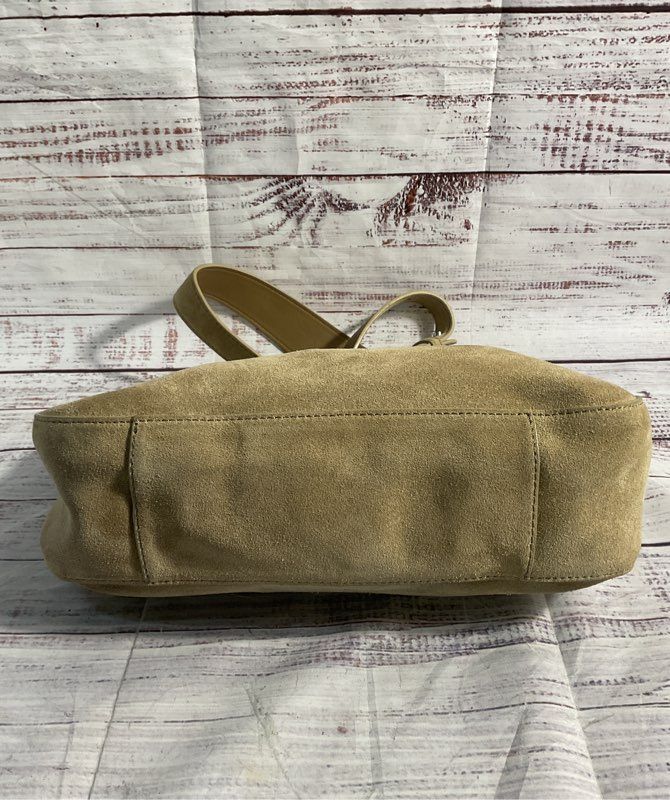 Women's Flattered Leather Suede Beige Shoulder Bag